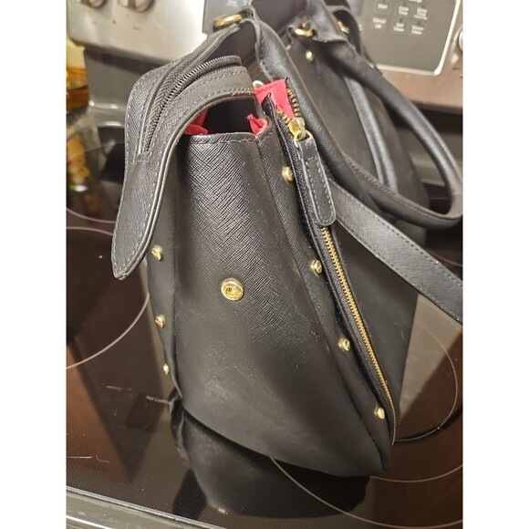 Avon Consultant Premier Beauty Business Tote Bag Purse Black & Pink With Insert - Picture 5 of 16